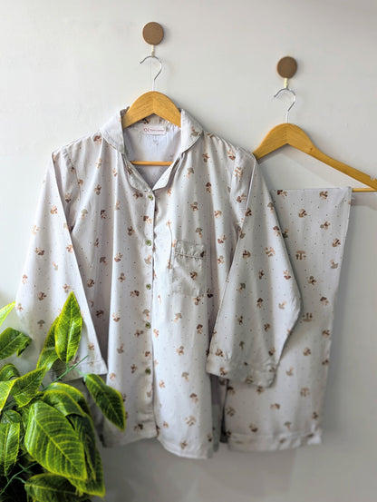 Little Mushrooms Linen PJ Set