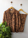 Leopard Print Linen PJ Set