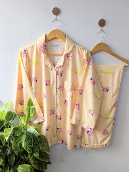 Buttery Fruits Linen PJ Set