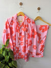 Pink Daisy Linen PJ Set