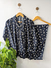 Navy Petals Linen PJ Set