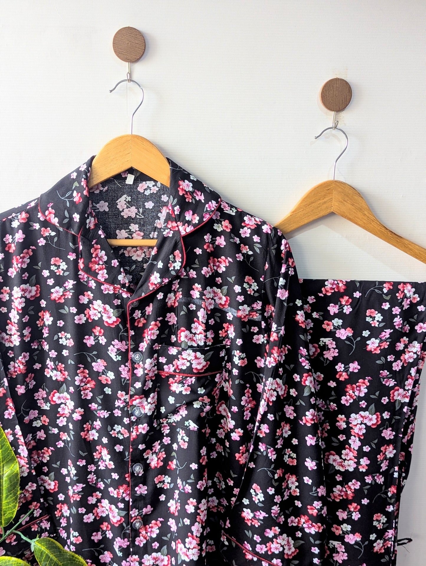 Pinkish Petals Linen PJ Set