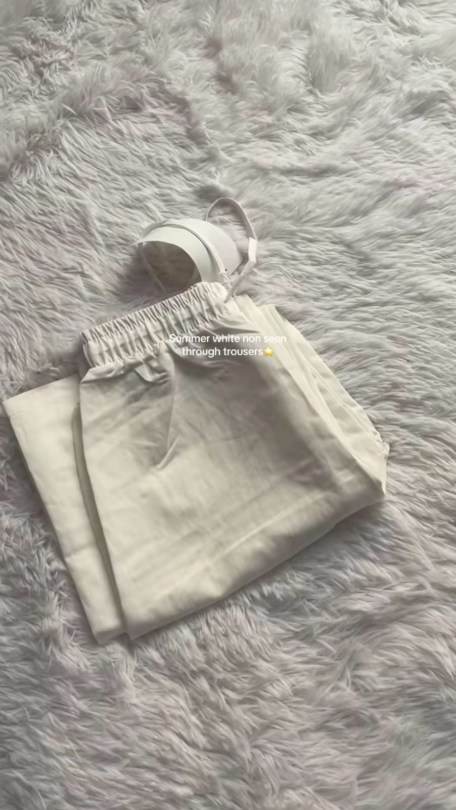 Wide Leg Irish Linen Trousers - White