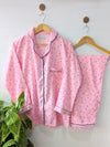 Baby Pink Hearts Linen PJ Set