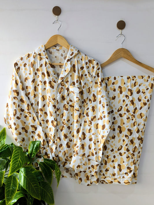 Chic Leopard Linen PJ Set