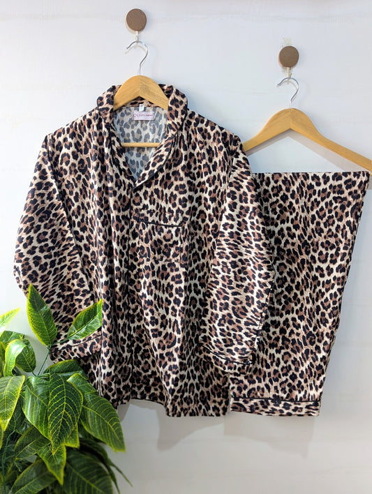 Wild Leopard Linen PJ Set
