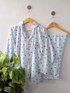 Sky Cherry Linen PJ Set