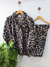 Cheetah Print Linen PJ Set