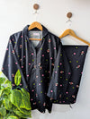 Black Petals Linen PJ Set