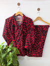 Red Wild Linen PJ Set