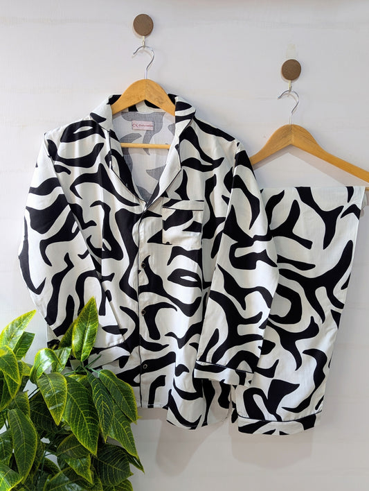 White Peace Linen PJ Set