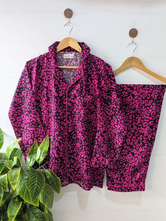 Pink Wild Linen PJ Set