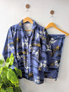 Navy Trees Linen PJ Set
