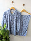 Blue Petals Linen PJ Set