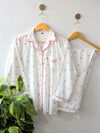White Cherry Linen PJ Set