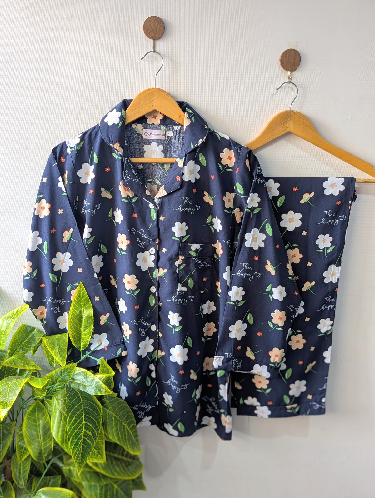 Navy Bliss Linen PJ Set