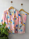 Pink Flower Petals Linen PJ Set