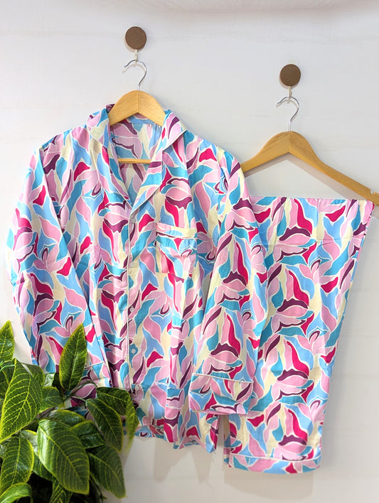 Pinkish Vibe Linen PJ Set