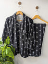 Black Little Bows Linen PJ Set