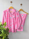 Pink Florals Linen PJ Set