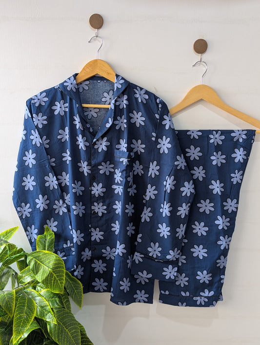Navy Dreams Linen PJ Set