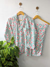 Floral Lines Linen PJ Set