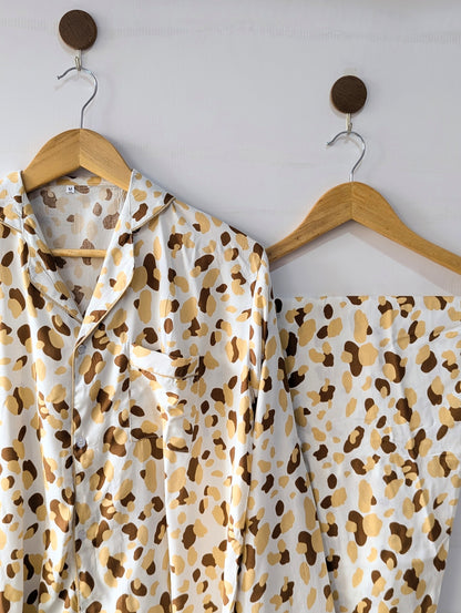 Chic Leopard Linen PJ Set