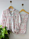 Light Pink Petals Linen PJ Set