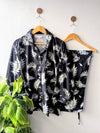 Black Leafs Linen PJ Set