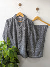 Black Little Hearts Linen PJ Set