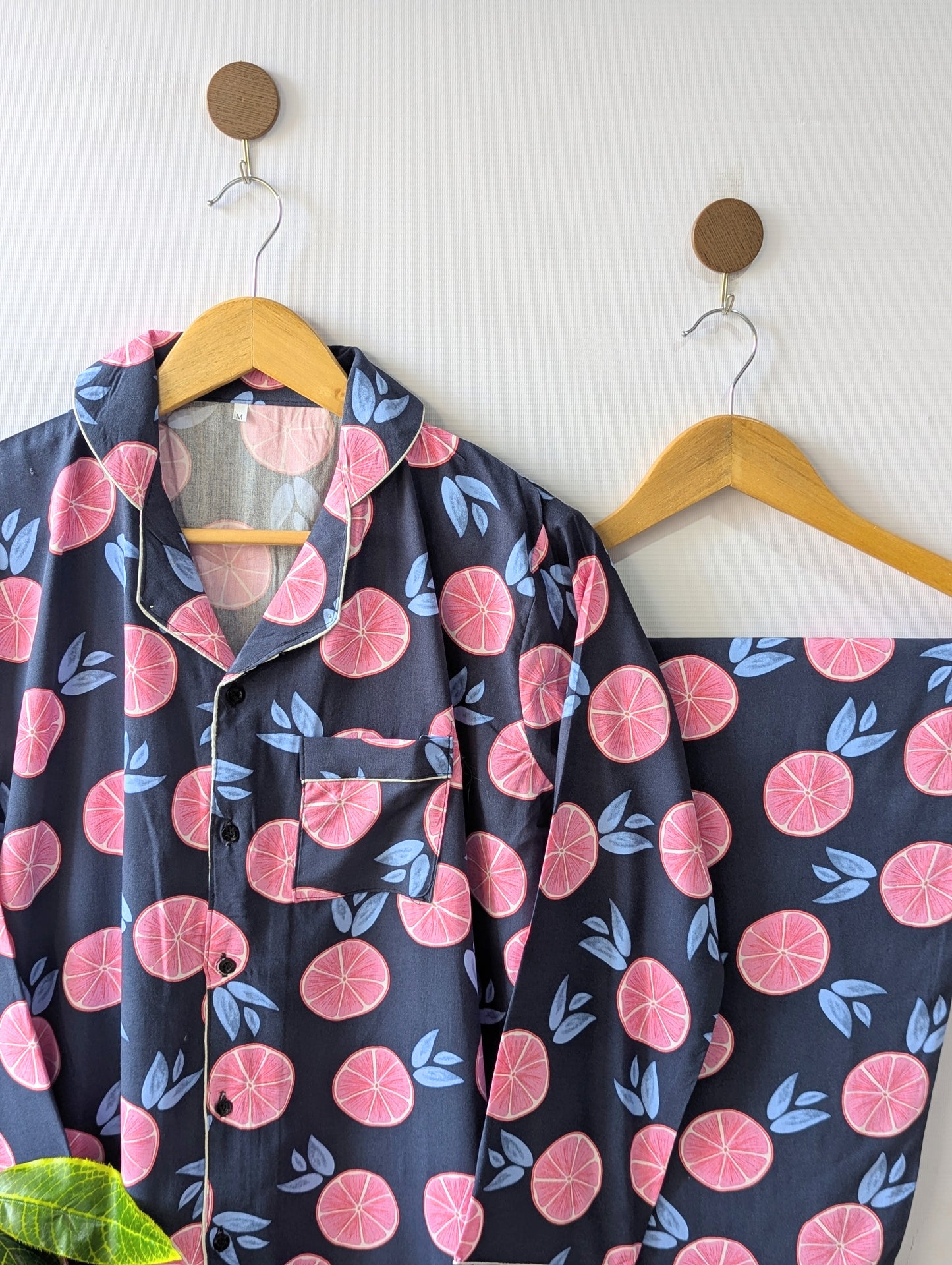 Midnight Fruit Linen PJ Set