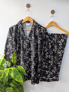 Dark Flora Linen PJ Set