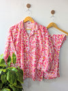 Red Leafs Linen PJ Set