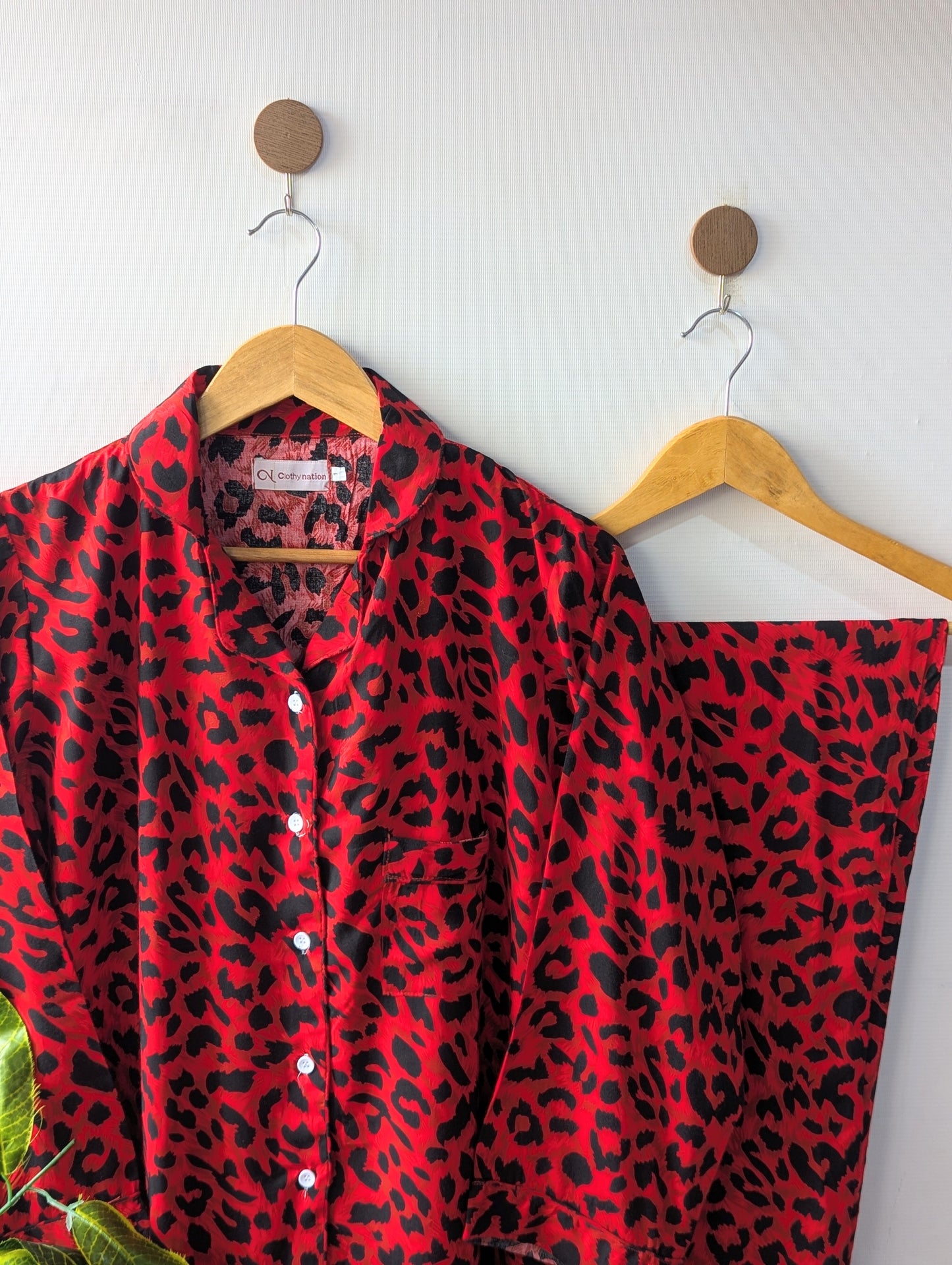 Wild Leopard Linen PJ Set