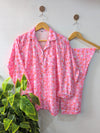 Pink Hearts Linen PJ Set