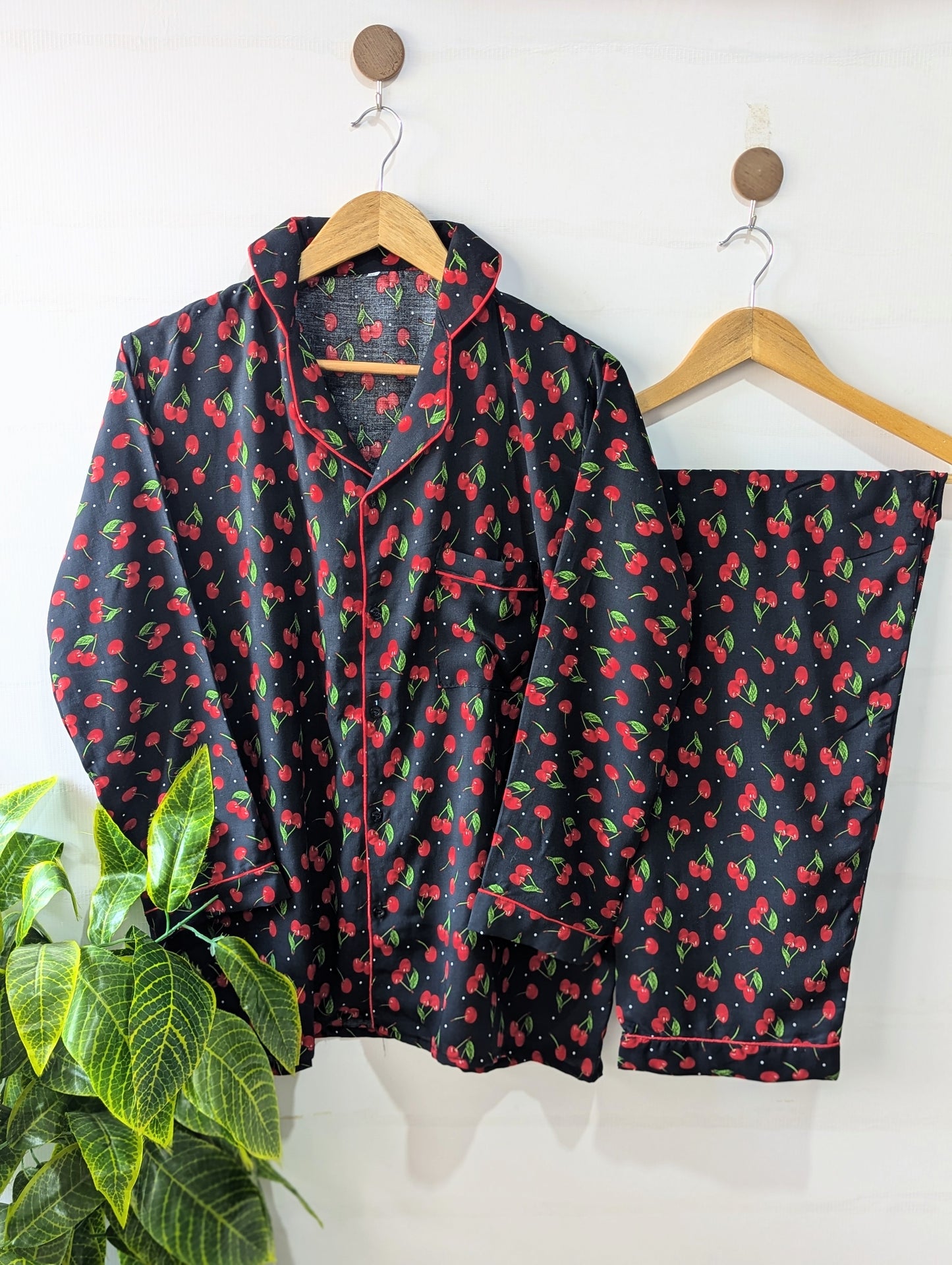 Cherry Blush Linen PJ Set