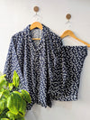 Navy Bows Linen PJ Set
