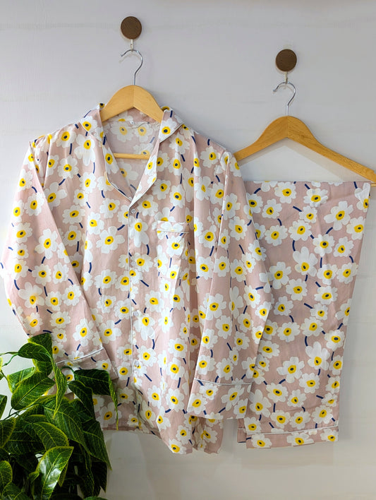 Soft Daisy Linen PJ Set