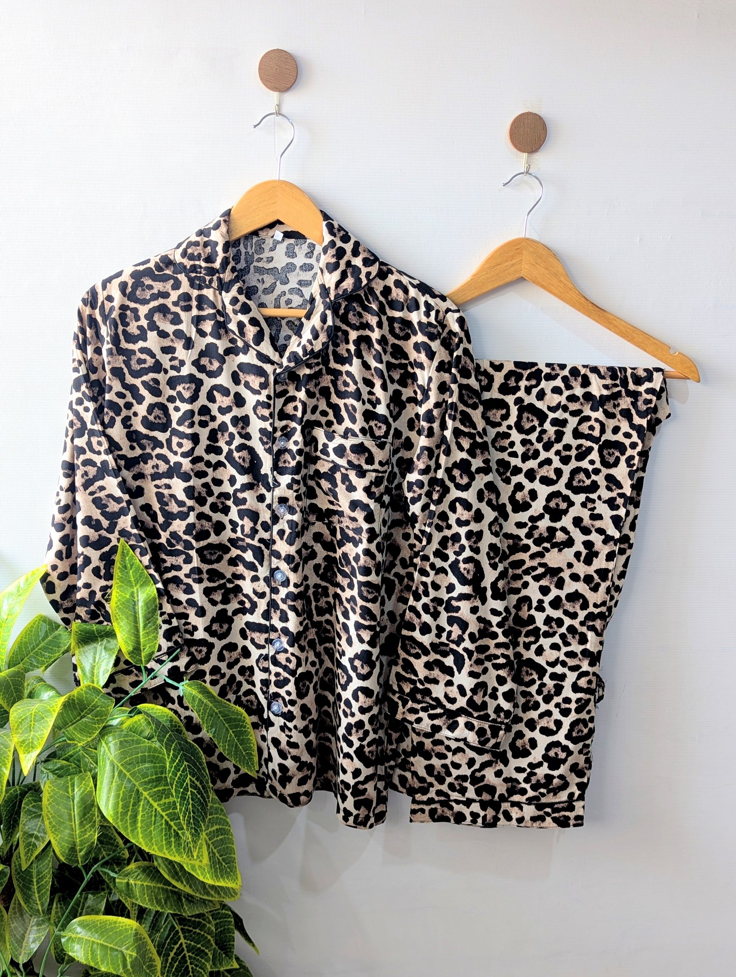Leopard Linen PJ Set