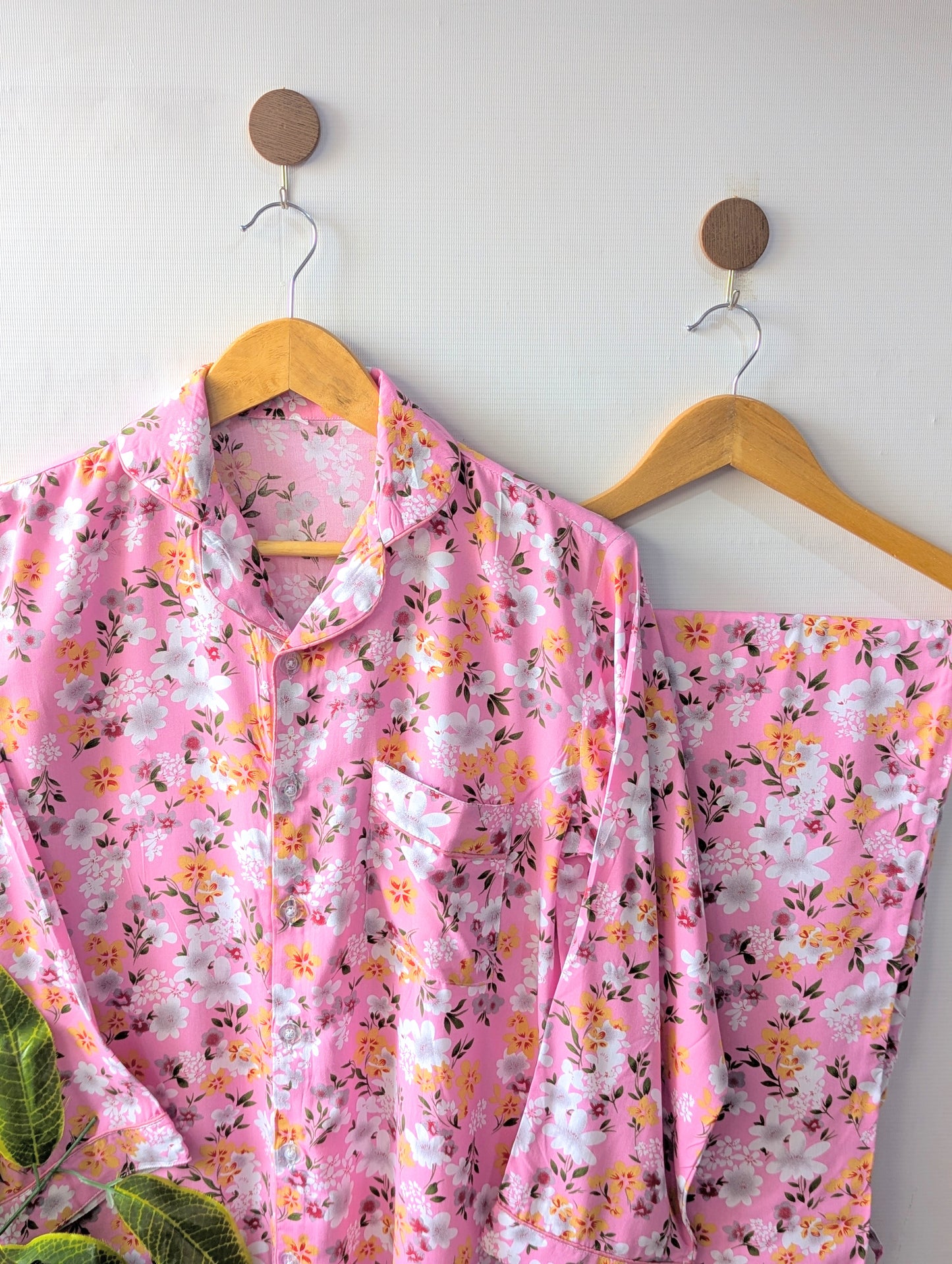 Pink Little Petals Linen PJ Set