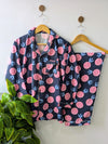 Midnight Fruit Linen PJ Set