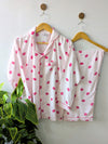 Pink Kisses Linen PJ Set