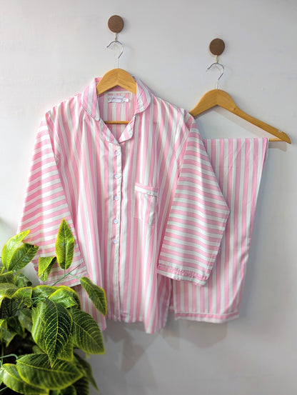 Pink Lining Linen PJ Set