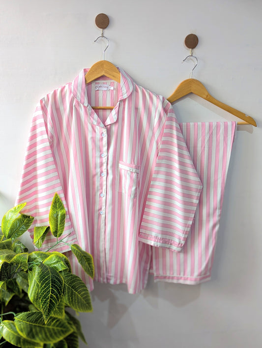 Pink Lining Linen PJ Set