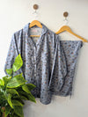 Grey Florals Linen PJ Set