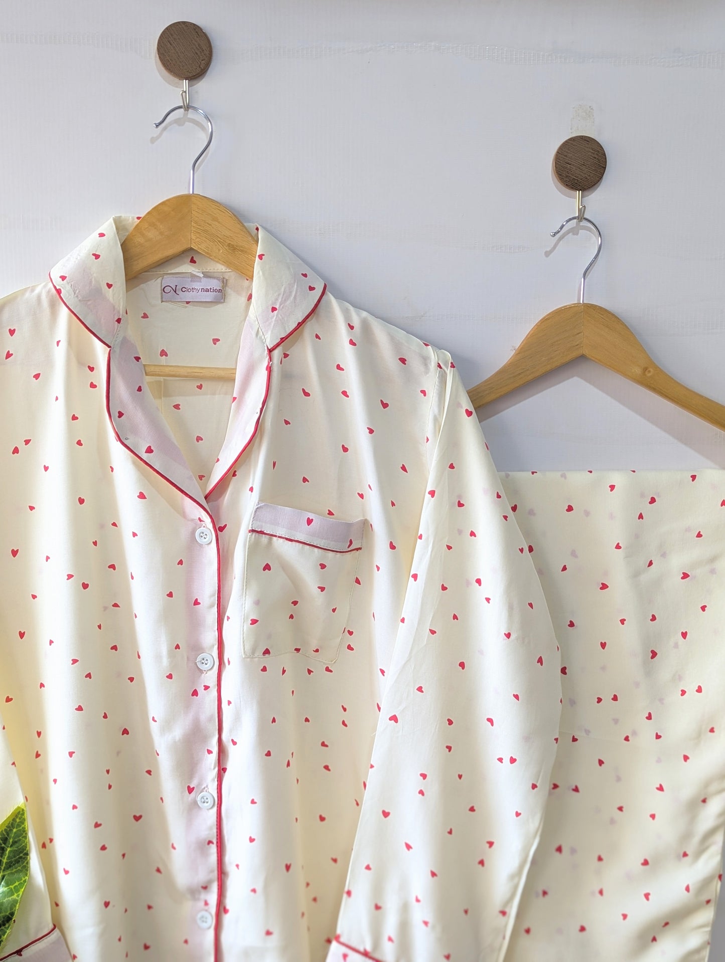 Viral Hearts Linen PJ Set