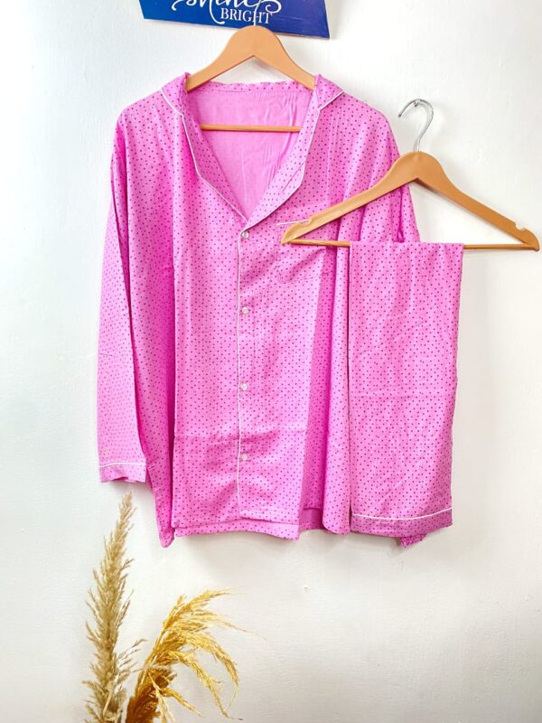 Pink Stars Linen PJ Set