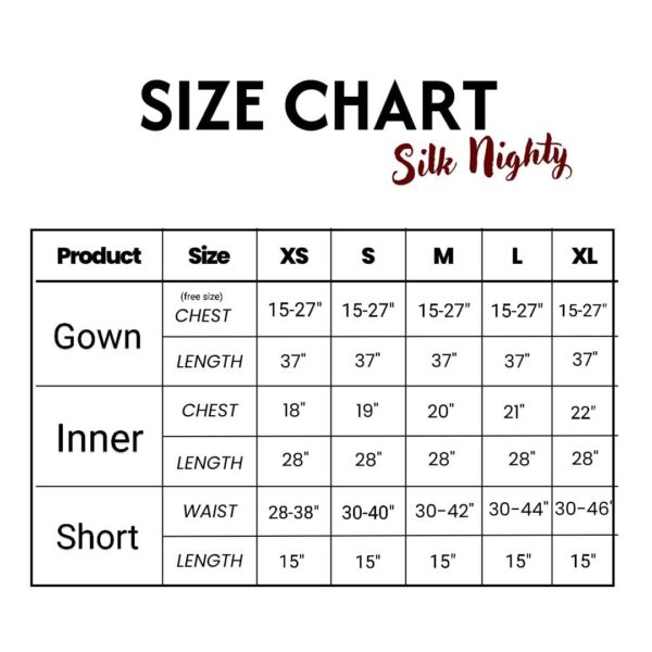 Women Silk Sleepwear Contrast Pipin Nighty Set - Image 8