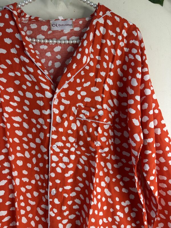 Red Stones Linen PJ Set - Image 2